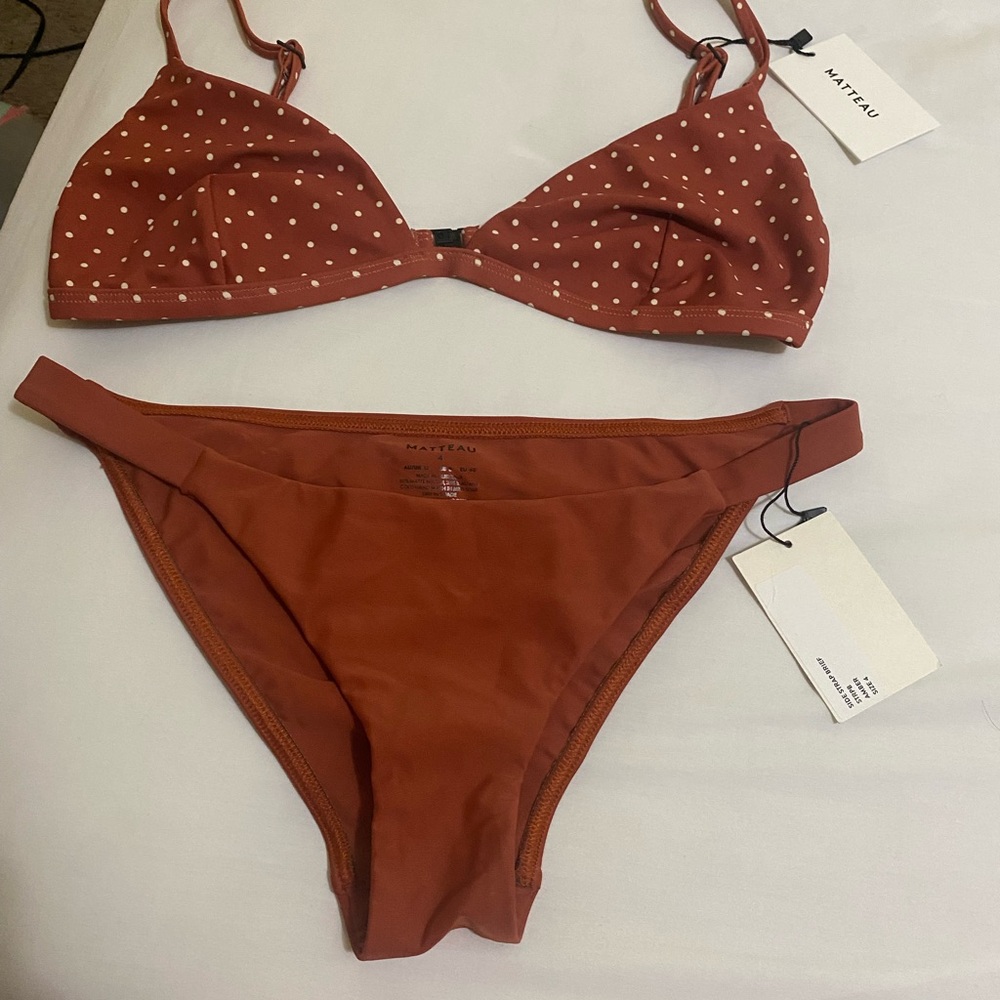 Matteau Terracotta Polka Dot Bikini